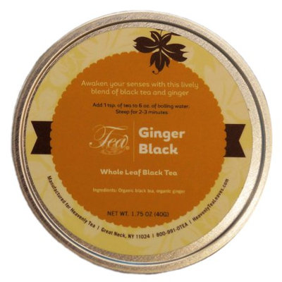 Heavenly Tea Inc. Heavenly Tea Leaves Ginger Black Loose Leaf Tea Canister, 1.75 oz.