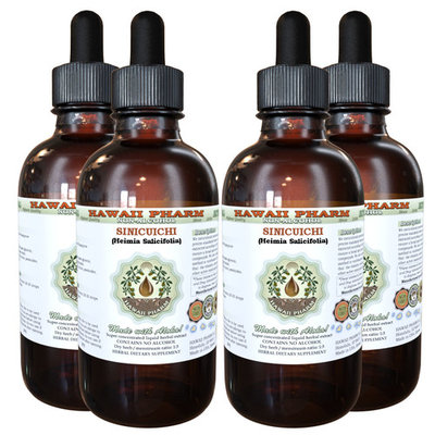 Sinicuichi (Heimia Salicifolia) Glycerite, Dried above-ground parts Alcohol-Free Liquid Extract, Shrubby Yellowcrest, Glycerite Herbal Supplement 4x4 oz