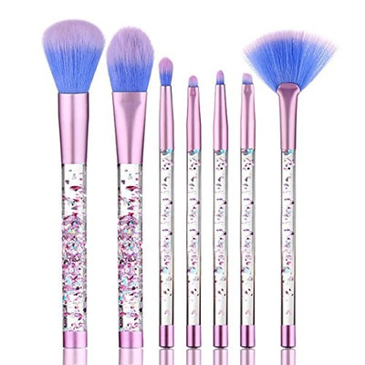 KaiCran 7PCS Make Up Foundation Eyebrow Eyeliner Blush Cosmetic Concealer Brushes