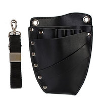 Neverland Beauty Multi-Pouch Hair Scissor Shear Holster Pouch Black Barber & Salon Leather Holder for Haircutting Scissors/Shears, Styling Combs and other Salon Tools Case with Belt