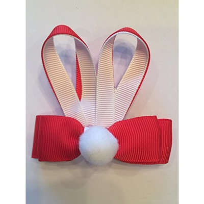 Easter Bunny Cotton Tail Red Hair Bow