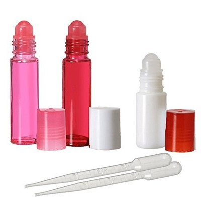 3 - Roll-On Aromatherapy Oil/Perfume Bottles, Purse Pocket or Travel Size.