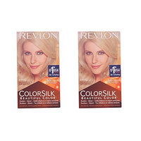 Revlon Colorsilk Beautiful Color, Medium Golden Chestnut Brown 46 1 ea (Pack of 2) + FREE Assorted Purse Kit/Cosmetic Bag Bonus Gift