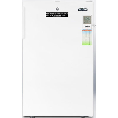 SUMMIT ADA compliant auto defrost all-refrigerator for medical use with alarm, lock, internal fan, and hospital grade cord