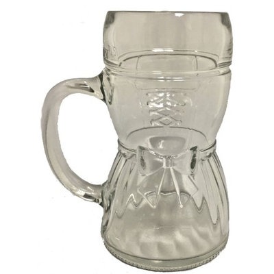 Woman's Dirndl Dress Glass Drinking Beer Stein Mug Cup .5 L Made in Germany