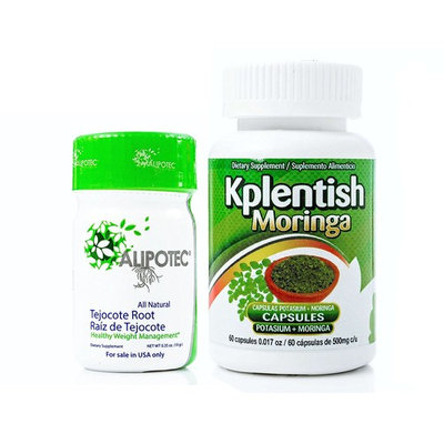 Alipotec Root Raiz de Tejocote 90 Day Supply and 30 Day KPlentish Moringa Potassium Supplement 2 Product Pack