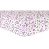 Trend Lab Trend-Lab Nursery Kids Baby Llama Friends Deluxe Flannel Fitted Crib Sheet