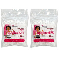(2 PACKS) Swisspers Dual tipped 100% cotton Cosmetic Applicators Size 80 Counts : Beauty