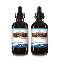 Secrets Of The Tribe Deer Antlers Velvet Tincture Alcohol-FREE Extract (Deer Antlers Velvet) Antlers Deer 2x4 oz