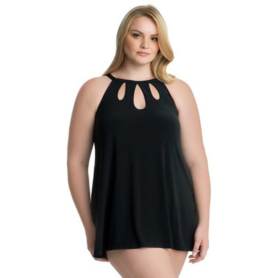 Plus Size Croft & Barrow® Thigh Minimizing Cutout Swimdress