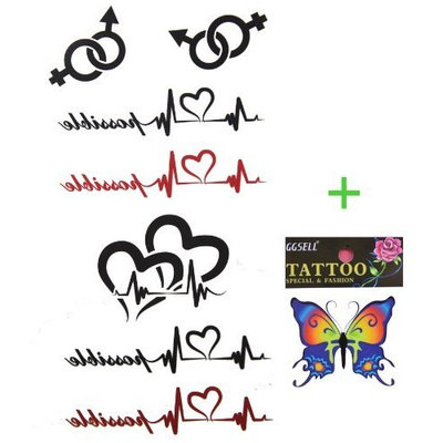 GGSELL GGSELL 2013 new design temporary tattoo waterproof ECG keychain totem tattoo stickers