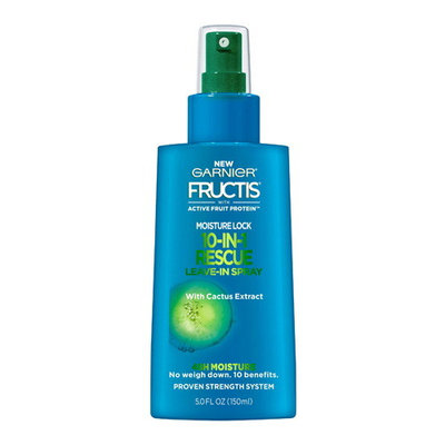 Garnier Fructis Moisture Lock 10-In-1 Rescue Leave-In Hair Spray, 5 Oz