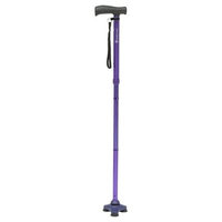 Drive Medical HurryCane Freedom Edition Folding Cane with T Handle, Purple