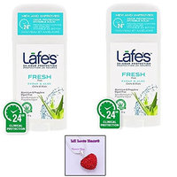 Lafe's Natural Deodorant Stick FRESH SCENT (2 Pack) & Rhinestone Heart