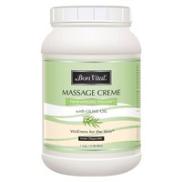 Bon Vital' Therapeutic Touch Massage Crème, Professional Massage Therapy Cream with Olive Oil to Repair Dry Skin & Soothe Sore Muscles, Full Body Moisturizer For Youthful Looking Skin, 1 Gallon