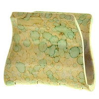 Camila Paris - CP2405, French Hair Accessories for Women, Claw Clamp Clip Small GREEN & YELLOW, SQUARE. Strong Hold/No Slip Grip and Durable Styling Girls Hair Ornaments. Made in France
