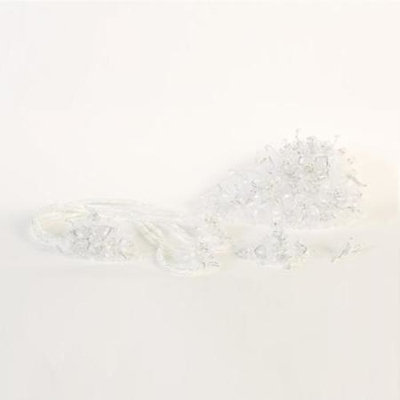 Angels Garment White Crystals Headpiece Wedding Bouquet Set
