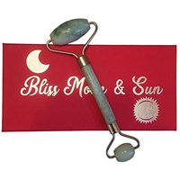 Bliss Moon & Sun Premium Jade Face Roller, Jade Massager for Face and Neck, Authentic 100% Real Jade Stone, Facial Massage for Anti Aging, Skin Care, and Beauty Care