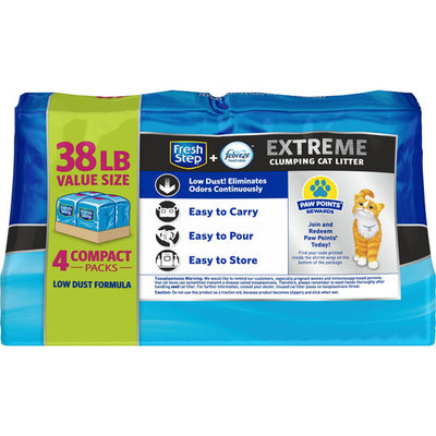 Fresh Step Extreme Scented Litter with the Power of Febreze, Clumping Cat Litter, 38 lbs