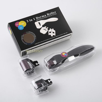 3 in 1 Micro Needle Derma Roller Meso Roller For Acne Scar Freckle Set 0.5+1.0+2.5