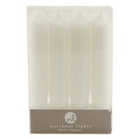 Northern Lights Candles Mini Taper-4 Pack, White