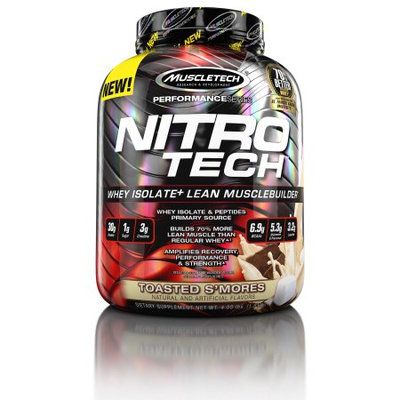 MuscleTech Nitro-Tech Whey Isolate+, Toasted S'mores, 4 Pounds