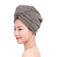 Hair Drying Towel, Ultra Absorbent Coral Velvet Dry Hair Hat Bath Shower Makeup Fast Drying Head Hair Towel Wrap Bathing Spa Swimming Twist Turban Hat Dry Cap Towels Gift