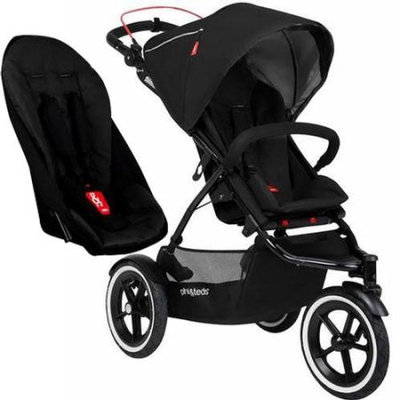 Phil & Teds Sport V5 5 With Double Seat - Black