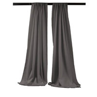 LA Linen BDpop96x58-Pk2-CharcoalP34 Polyester Poplin Backdrop Drape Charcoal - 96 x 58 in. - Pack of 2