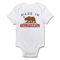 CafePress - Made In California Infant Bodysuit - Baby Light Bodysuit