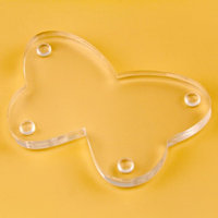 Set of 2 Nail Art Palette Tool Butterfly Cosmetic Acrylic Nail Polish Mixing Palte Board Eyelash Extension Glue Pallet