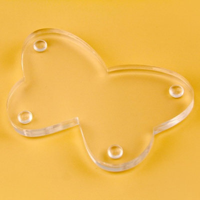 Set of 2 Nail Art Palette Tool Butterfly Cosmetic Acrylic Nail Polish Mixing Palte Board Eyelash Extension Glue Pallet