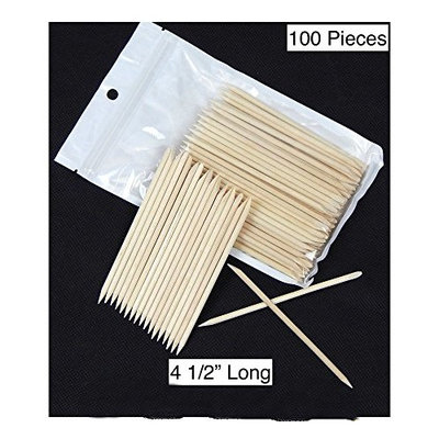 100PCS FACIAL EYEBROW WOODEN WOOD WAXING HAIR REMOVAL STICKS APPLICATOR