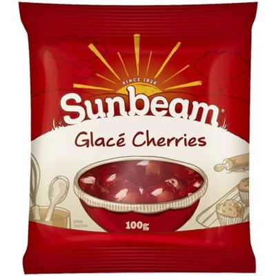 Sunbeam Glace Red Cherries 100g