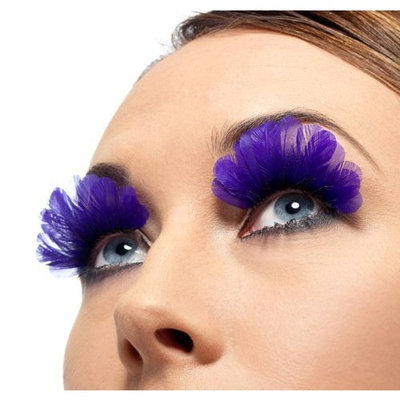 Smiffy's Feathered Purple Eyelashes