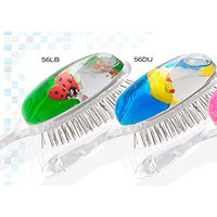 BRUSHES THAT CHILDREN LOVE-2 NOVELTY HAIR BRUSH -GOOD FOR ALL AGES - HAS WATER WITH FLOATGING FISH AND SHELLS OF ALL KINDS