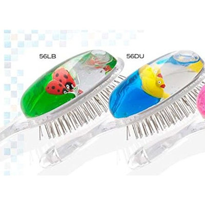 BRUSHES THAT CHILDREN LOVE-2 NOVELTY HAIR BRUSH -GOOD FOR ALL AGES - HAS WATER WITH FLOATGING FISH AND SHELLS OF ALL KINDS