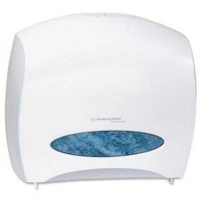 Kimberly-Clark Professional* Windows JRT Jr. Escort Jumbo Roll Toilet Paper Dispenser, 16 x 5 4/5 x 14, White