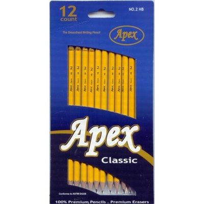 DDI 1285178 Apex Classic num. 2 Pencils 12-pack I