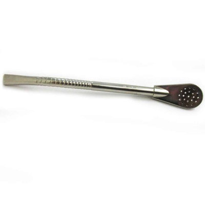 Mategreen Metal Silver Yerba Mate Tea Bombilla Gourd Drinking Straw Filtered Argentina M46