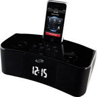 Ilive Icp310b Black Clock Radio Ipod Dock Dual Alarm Am Fm