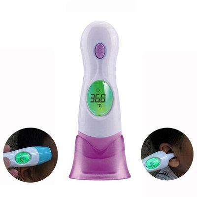 Ear and Forehead Dual Mode Infrared Body Thermometer By discoGoods, Baby Thermometer with Instant Reading, Fever Alarm, Memory Recall for Babys, Kids & Adults