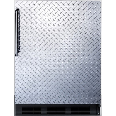Summit FF6BBIDPL 5.5 Cu. Ft. Stainless Look Undercounter Built-In Compact Refrigerator