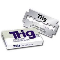 Trig Silver Edge Stainless Steel Double Edge 10 Ct