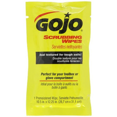 GOJO 6380-04 Scrubbing Towels, 80 Count Individually Wrapped - Heavy Duty Hand and Surface Cleaning Wipes, 23.16 fl. oz, X-Large (Case Pack of 4)
