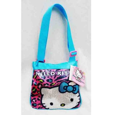 Cross Bag - Hello Kitty - New Leopard Blue Girls Hand Bag Licensed