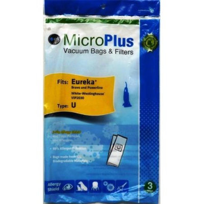 GK MicroPlus For Eureka GKH-EURU Microplus 3 Ply Biodegradable Vacuum Bags Pack of 75