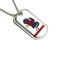 Dragon Baby I Love Heart Dragons Red Military Dog Tag Luggage Keychain