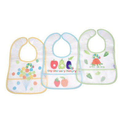 His Juveniles Eric Carle 3 pack Peva bib Nuetral