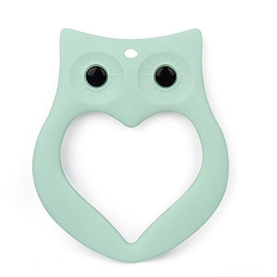Baby Teether Toys Cute Owl Design, Silicone Teether Chewable BPA Free Silicone Teething Toy for Baby Boys and Girls, Soothe Sore Gums, Stimulate Gums, Reduce Drooling